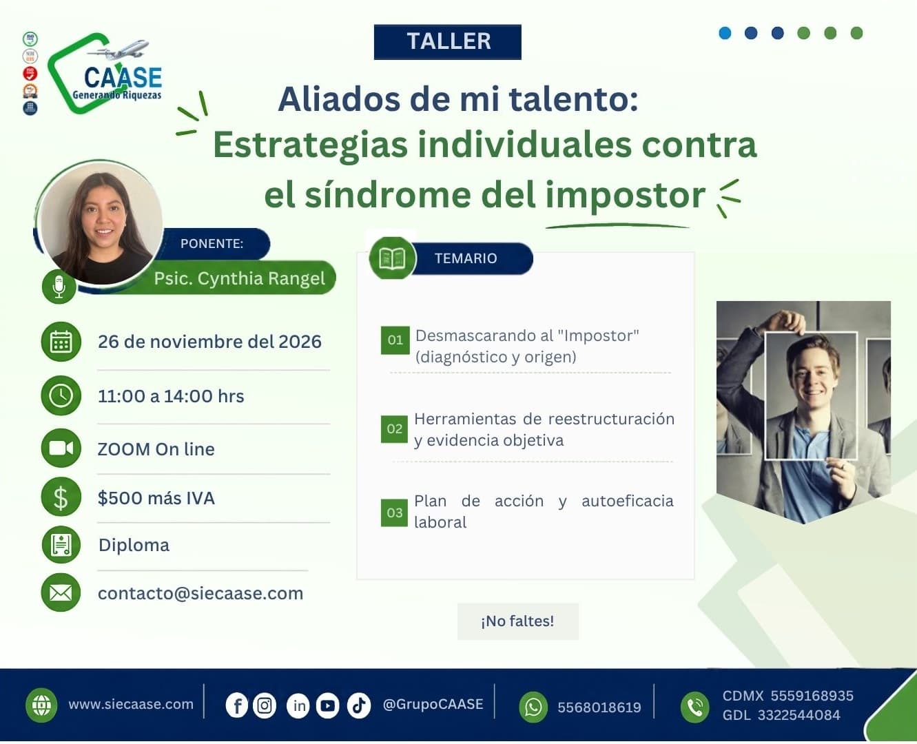 Taller "Aliados de mi talento: Estrategias individuales contra el síndrome del impostor"